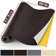 Self Adhesive Leather Repair Patch,16.5X60inch Large Patches for Furniture, Vinyl and Leather Repair Kit for Couches, Car Seat, Boat Seat, Sofa, Chair, Cabinets - Dark Brown