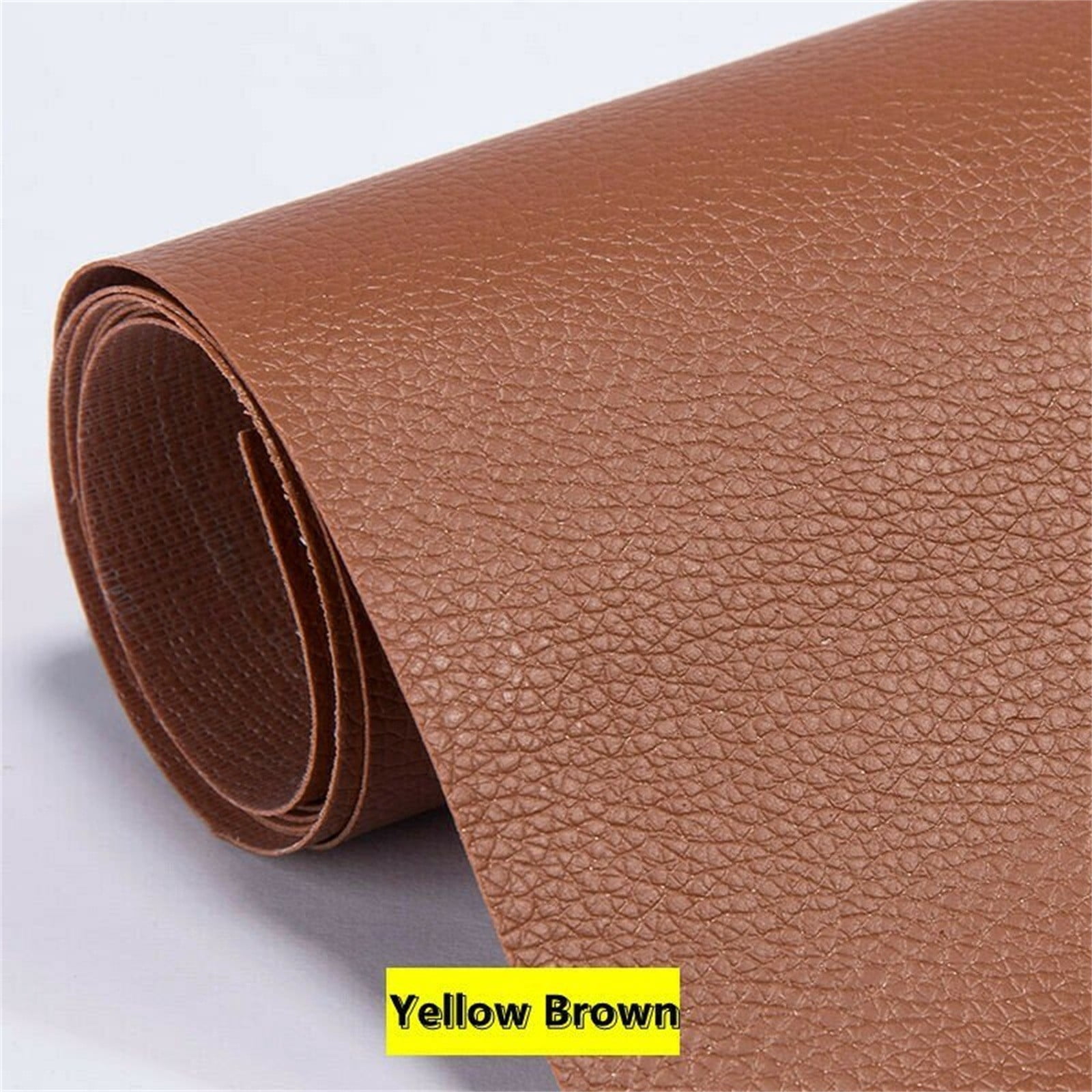 Large 40x16 Inch Self-Adhesive Leather Repair Patch – Dark Khaki Vinyl & Leather Fix Tape For Furniture & Car Seats