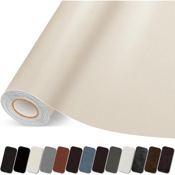 Self Adhesive Leather Repair Patch Tape 35X79 Inch Beige