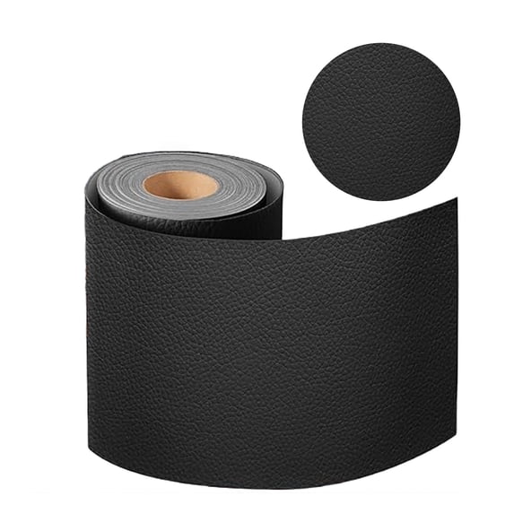 Self Adhesive Leather Repair Patch Tape 4×63 inch, Vinyl and Leather Repair Kit for Couches, Furniture, Car Seat, Boat Seat, Sofa, Vinyl Upholstery, Chair, Interior, Black