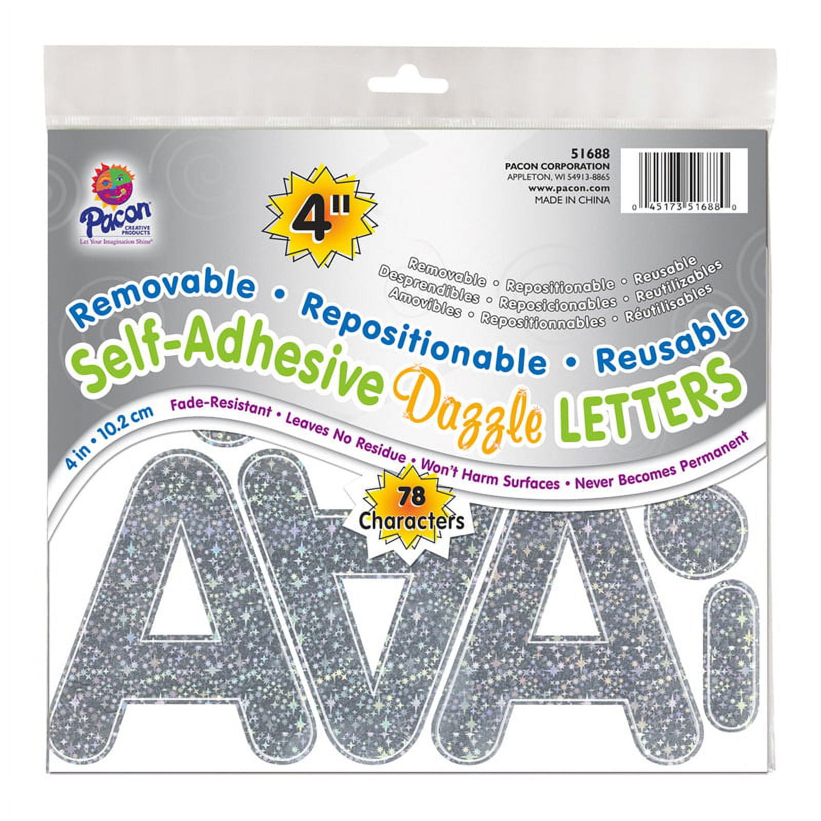 4 sheets of Hobbystickers silver numbers and symbols, peel off