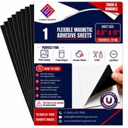 Flexible Magnets   Magnetic Sheets with Adhesive Backing, 8.5 x 11 1 Pack Stick-On Magnetic Sheets for Refrigerator Magnets, Magnetic Labels, Crafts, DIY Projects & More