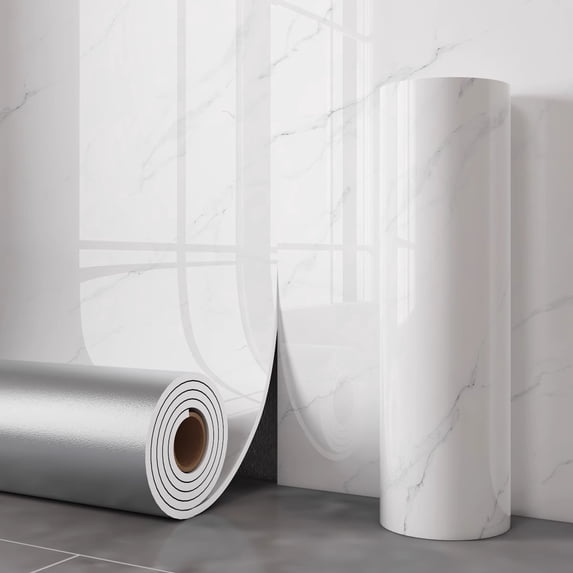 Self Adhesive Marble Foam Wall Sticker Waterproof Thick Tile Look Wallpaper for Bathroom Bedroom Home Decor