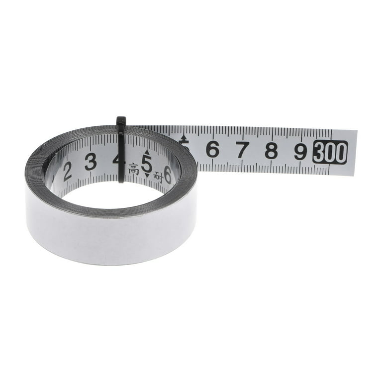 1Pc Self-adhesive Tape Measure, 1/2/3/4/5/6m Centered Measuring Ruler Self- adhesive Stainless Steel Metric Track Tape Measure Scale Ruler for  Woodworking 