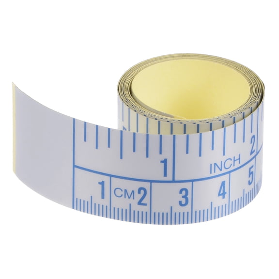 Self Adhesive Measuring Tape 40 Inch 101cm English Left to Right , Blue