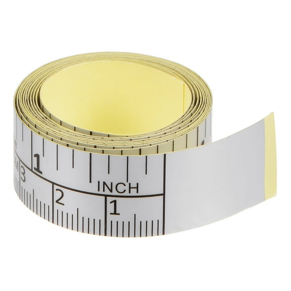 Self Adhesive Measuring Tape 40 Inch 102cm English Metric Right to Left , Black