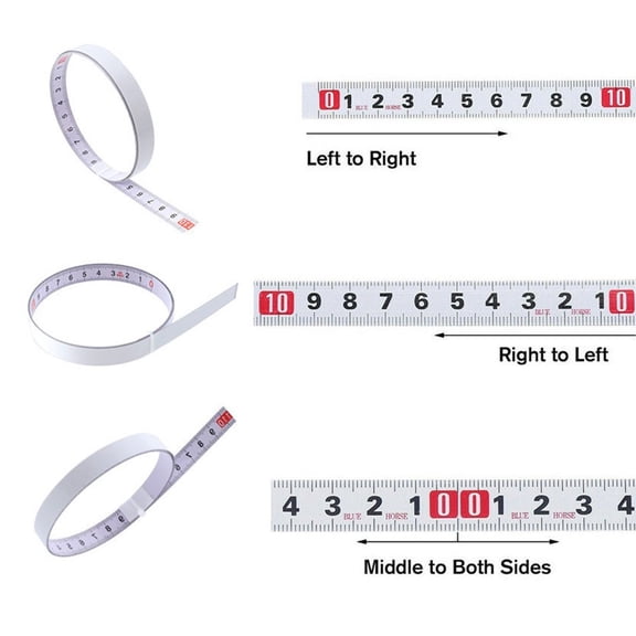 Self Adhesive Metric Miter Track Tape Measure Scale Ruler Adhesive Backed Tape Measure Metric Scale Rust-Proof Ruler 1-Middle Smile Home