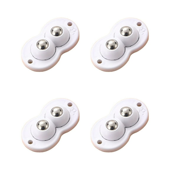 Self Adhesive Mini Caster Wheels, 4 pcs 360° Rotation Double Ball Design for Smooth Gliding, Stick Anywhere for Coffee Tables, Luggage, and More