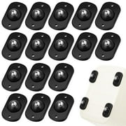 Self Adhesive Mini Caster Wheels, Roller Ball Transfer Bearing, 360  Rotation Universal Wheel, Sticky Pulley for Trash Can, Storage Box, Small Furniture Black - 16 Pcs
