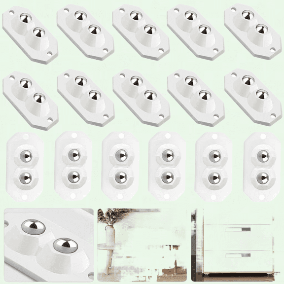 Self-Adhesive Mini Casters, 16-Piece Set, Bearing Rollers, Ball Bearings, Kitchen Appliance Sliders