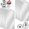 Square Pyment Sticker Self Adhesive Mirror Mosaic Tile Stickers, Square Glass Mirror Tile ...