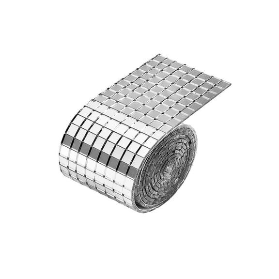 Self-Adhesive Mirrors Mosaic Tiles, Disco Ball Mirror Tiles, Wall Decor Stickers for Interior Decoration, DIY Disco Ball, Card Making Collage, 4x100cm