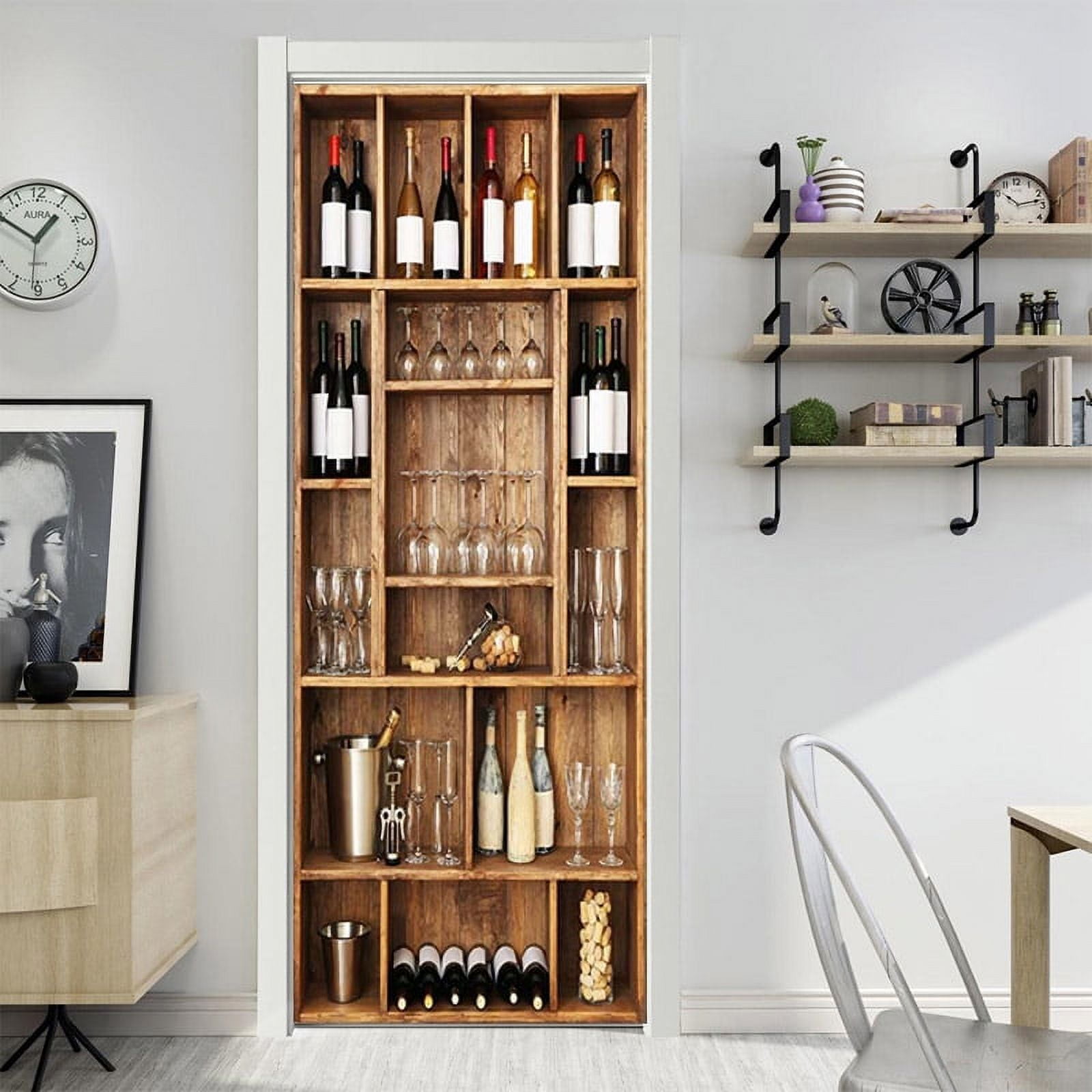 Self Adhesive Modern Door Sticker Custom 3D Refrigerator Sticker Design ...