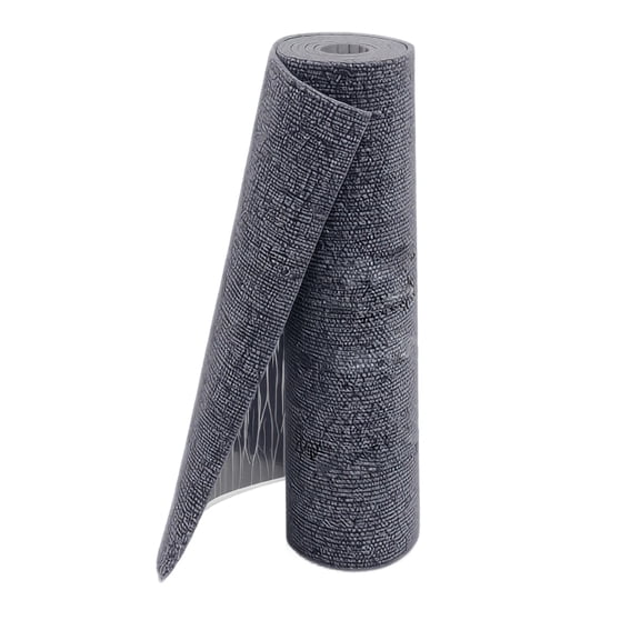 Self Adhesive Non Slip Floor Mat Roll, Cuttable Wear Resistant Rug for Entryway, Hallway, Pavement, Pet Scratching Pad, Deep Grey 40 x 200cm