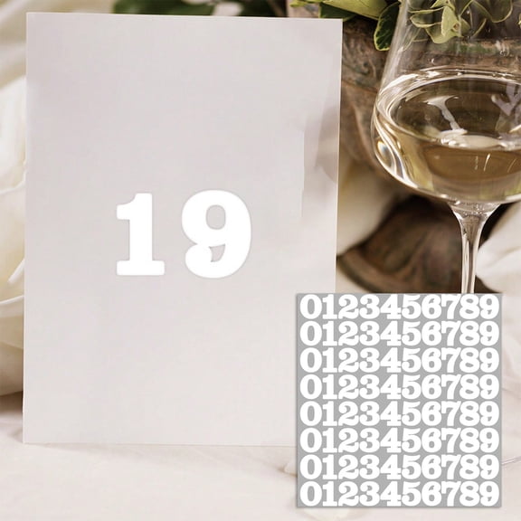 Self Adhesive Number Stickers, Waterproof Die-Cut 0-9 Numeral Decals, Multipurpose Labels for Mailbox, Lockers, Organizing, Indoor & Outdoor Use