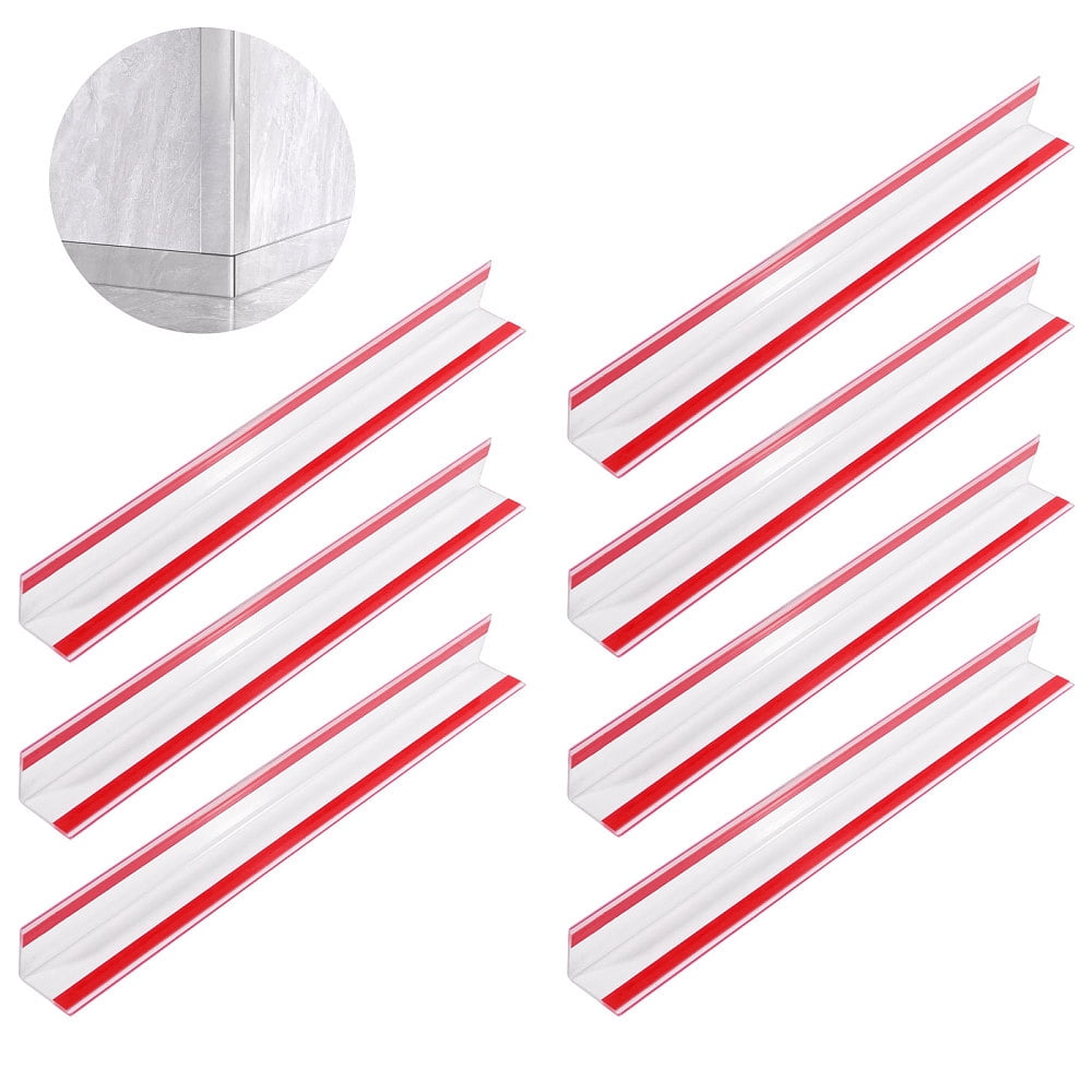 Self-Adhesive PVC Corner Protector Strips Transparent Edge Guard for Furniture & Walls Clear 400x40x40mm