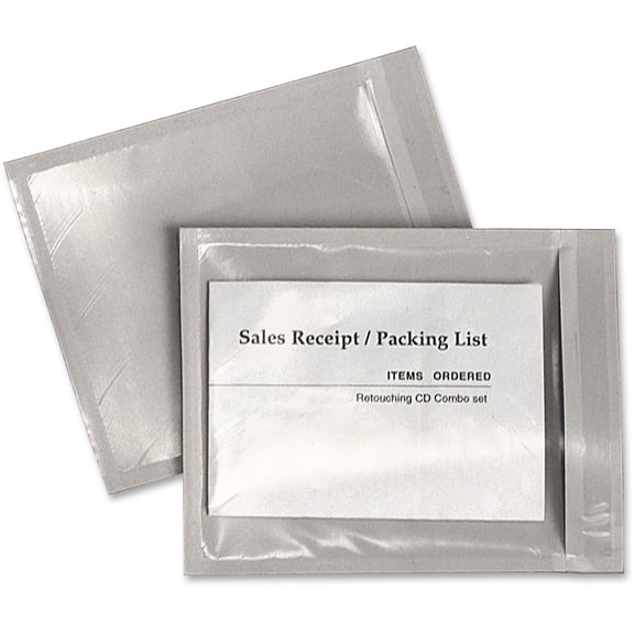 Self-Adhesive Packing List Envelope 4.5 x 6, Clear, 1,000/Carton