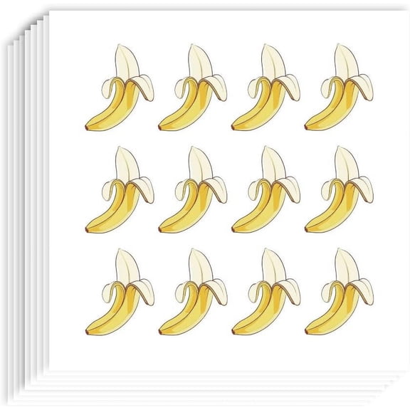 Self-Adhesive Paper Decorative Stickers for Party Decorative Presents Sealing Banana 90x90mm 12patterns/pc DIY