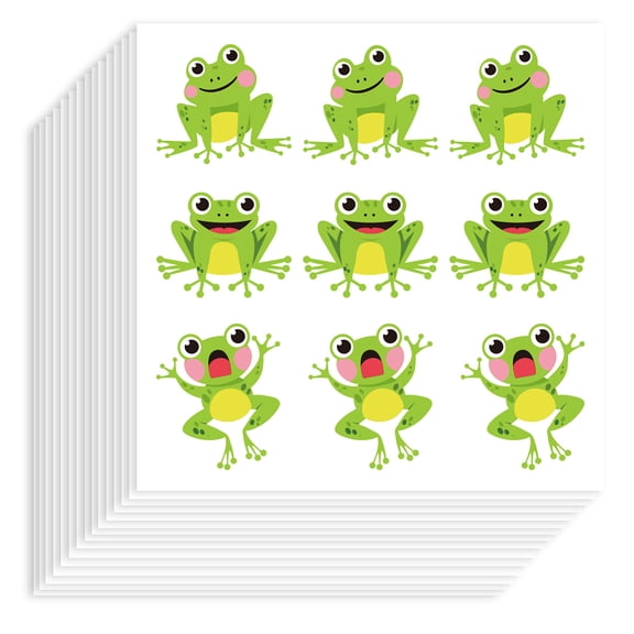 Self-Adhesive Paper Decorative Stickers for Party Decorative Presents Sealing Frog 90x90mm Stickers: 25mm 9pcs/sheet diy