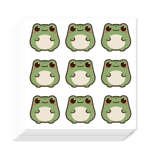 Self-Adhesive Paper Decorative Stickers for Party Decorative Presents Sealing Frog 90x90mm Stickers: 25mm 9pcs/sheet