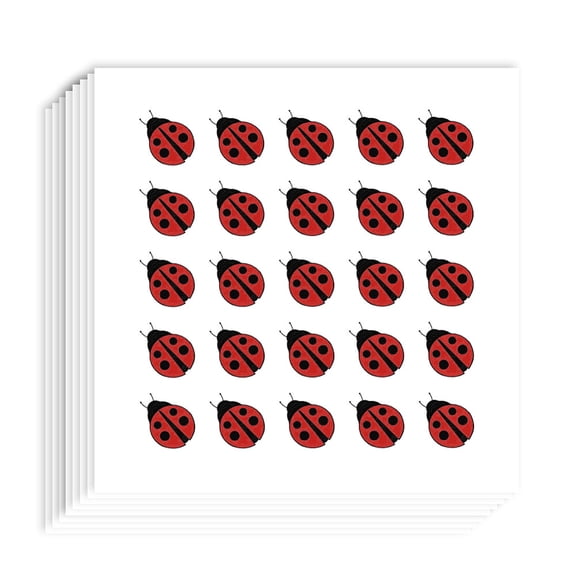 Self-Adhesive Paper Decorative Stickers for Party Decorative Presents Sealing Ladybug 90x90mm 25 patterns/pc diy