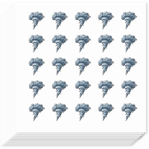 Self-Adhesive Paper Decorative Stickers for Party Decorative Presents Sealing Tornado 90x90mm 25 patterns/pc diy