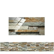 Self Adhesive Peel And Stick Wallpaper 3D Stone Design Brick Wall Tile For Home Bathroom Kitchen Backsplash 12 Packs