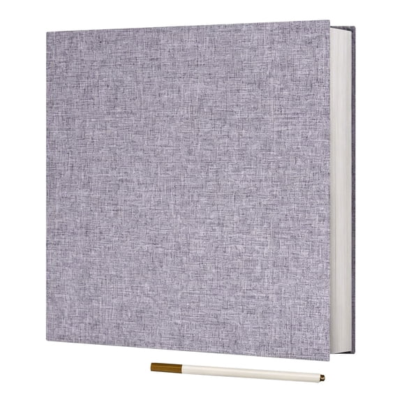 Self Adhesive Photo Album 4x6 20 Pages 100-200 Photos Scrapbook DIY Memory Book Linen Cover Acid Free PVC Free Reusable Pages Grey