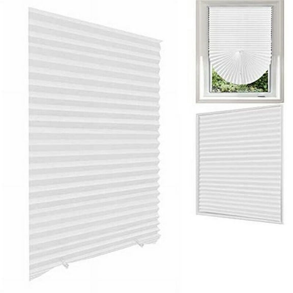 Self Adhesive Pleated Blind Drapes Window Covers Temporary Curtains Decoration