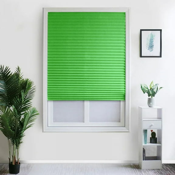 Self-Adhesive Pleated Blinds Half Blackout Windows Curtains For Kitchen Bathroom Balcony Shades For Coffee/Office Window