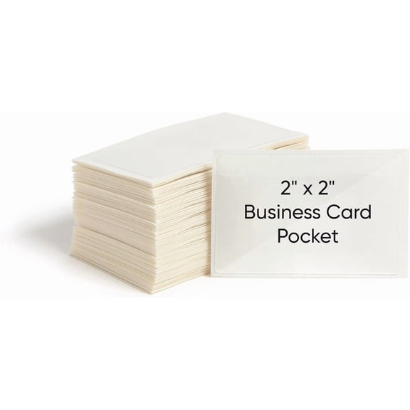 Self-Adhesive Poly Pocket, Document, Clear Pockets, Storage Labels, 100 per Box, 103 Mm W x 76 Mm H, 68123