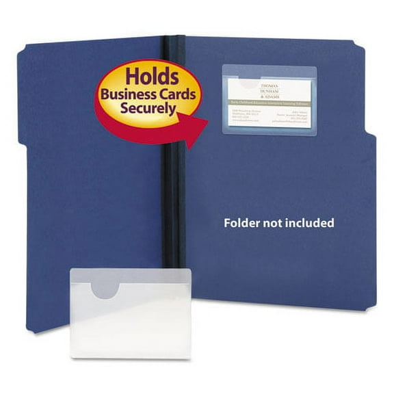 Self-Adhesive Poly Pockets, Top Load, 4.06 x 3, Clear, 100/Box | Bundle of 2 Boxes