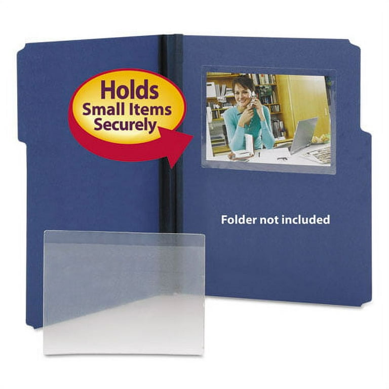 Self-Adhesive Poly Pockets, Top Load, 6.25 x 4.56, Clear, 100/Box Self-Adhesive Poly Pockets, Top Load, 6.25 x 4.56, Clear, 100/Box