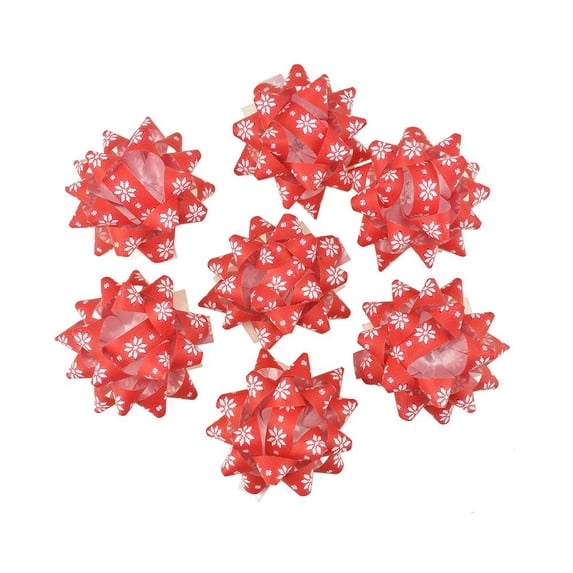 Self-Adhesive Pre-tied Star Bows, 2-Inch, 25-Piece
