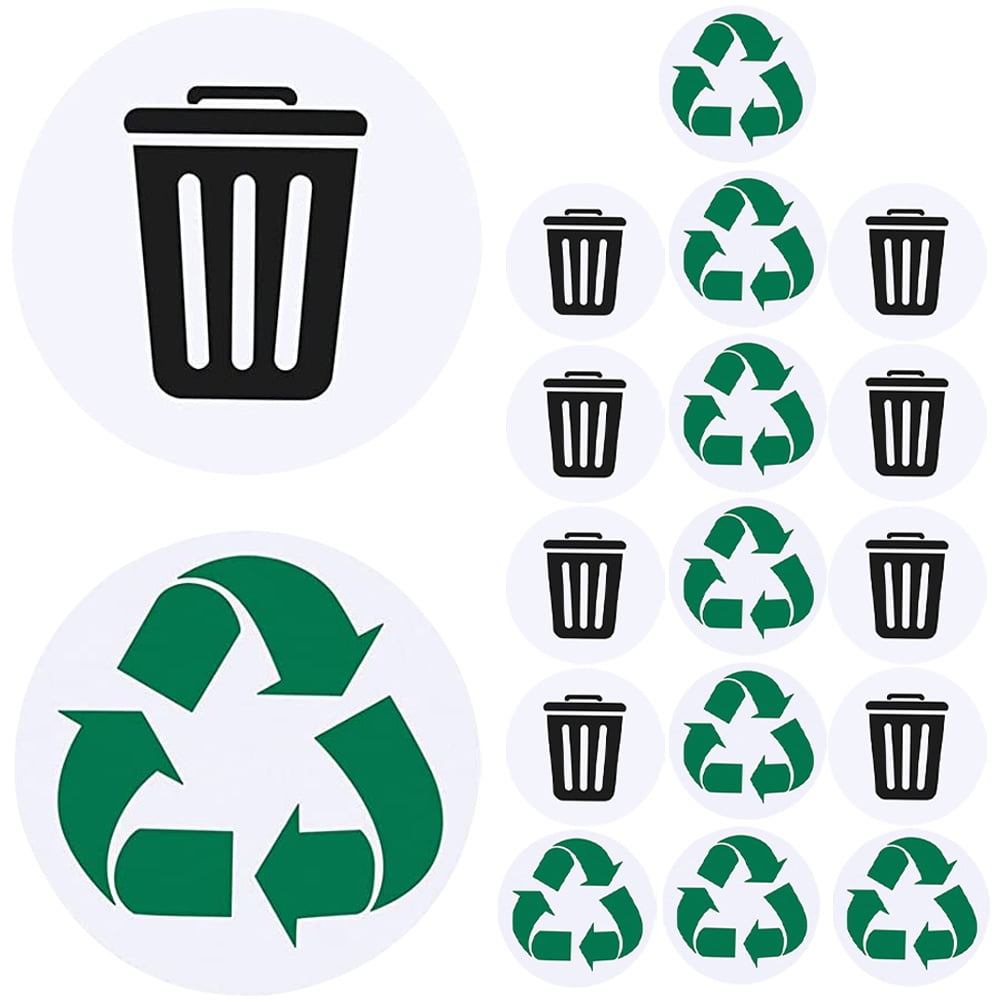 TANOM Self Adhesive Recycling Stickers Bin Garbage Classification Sign