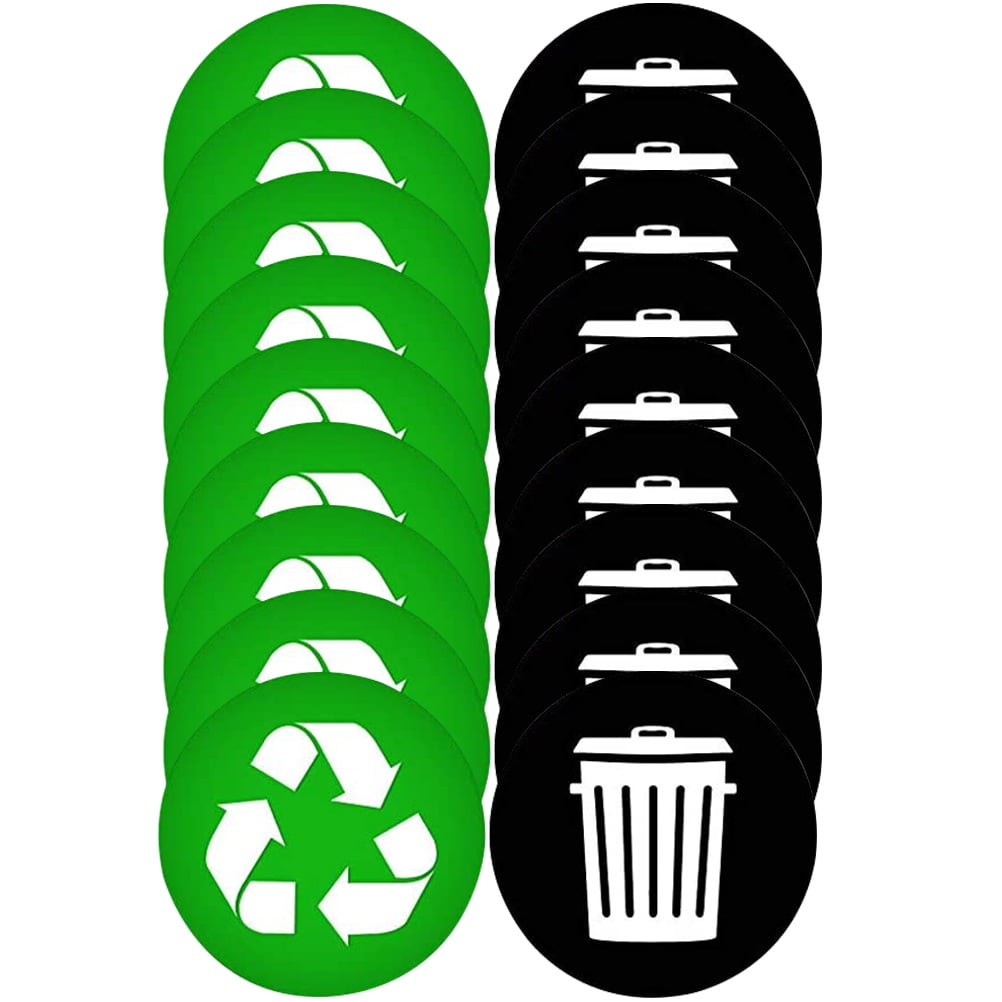 Self Adhesive Recycling Stickers Garbage Can Waste Container Stickers