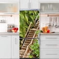 thumbnail image 1 of Self Adhesive Refrigerator Door Mura Sticker, Peel and Stick Removable Refrigerator Wrap Decal, Fridge Door Decals Sticker for Home and Kitchen Decor, Leaf Series, 1 of 5