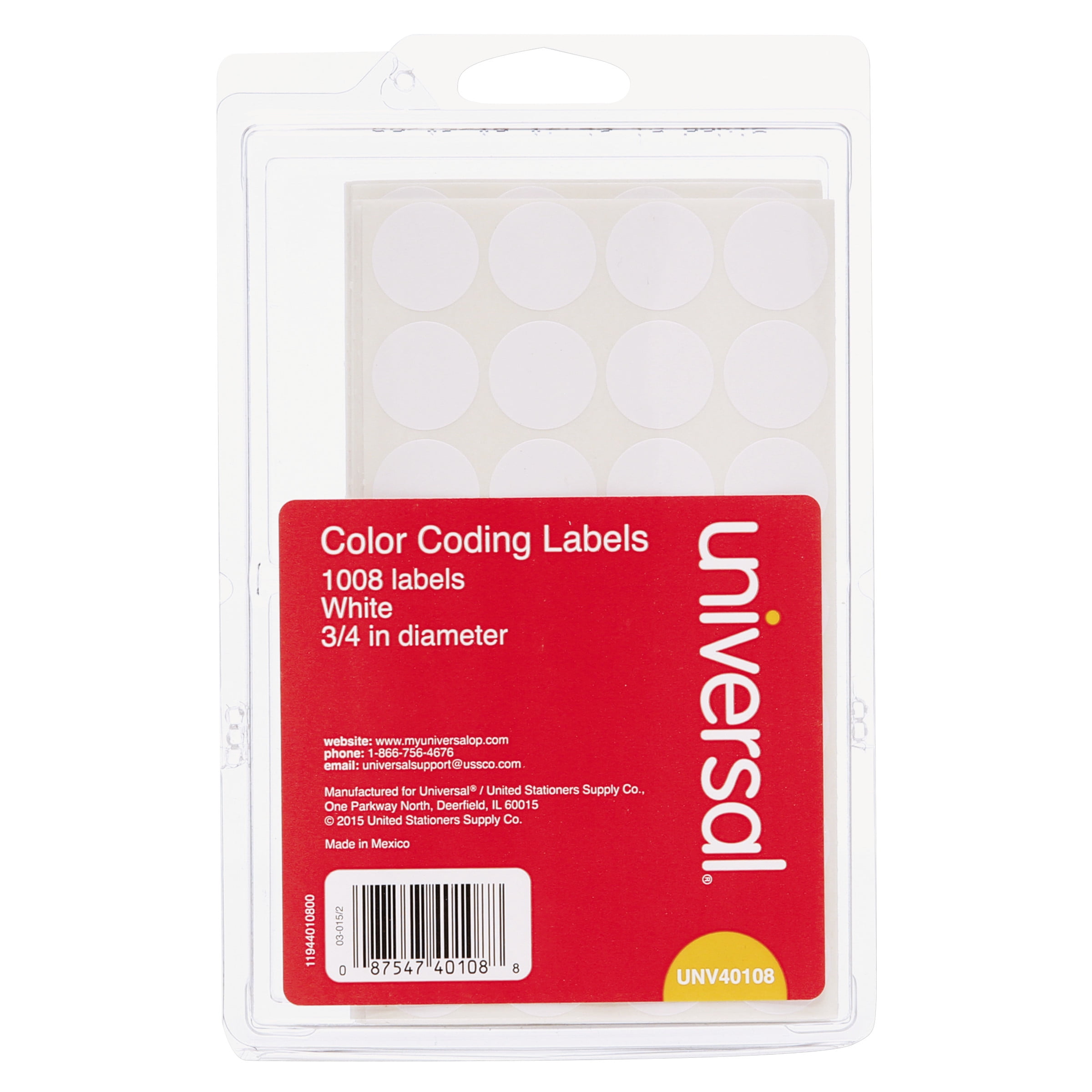Color Coding Adhesive Self-Adhesive Removable Color-Coding Labels, 0.75