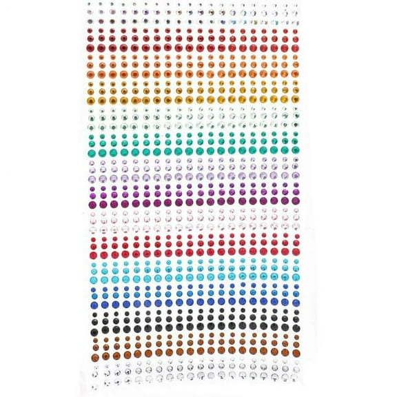 Self-Adhesive Rhinestone Stickers,15 Colors 900pcs,DIY Face Gems Body Stickers Nail Makeup 3mm 4mm 5mm Festival Carnival Embellishments for Crafts
