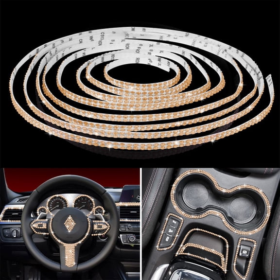 Self Adhesive Rhinestone Stickers, Sparkling Auto Decals, Waterproof Ornament Patches, Sun Resistant Crystal Trims, Luxury Interior Embellishments, Bling Decor for Car Interior and Exterior Surfaces