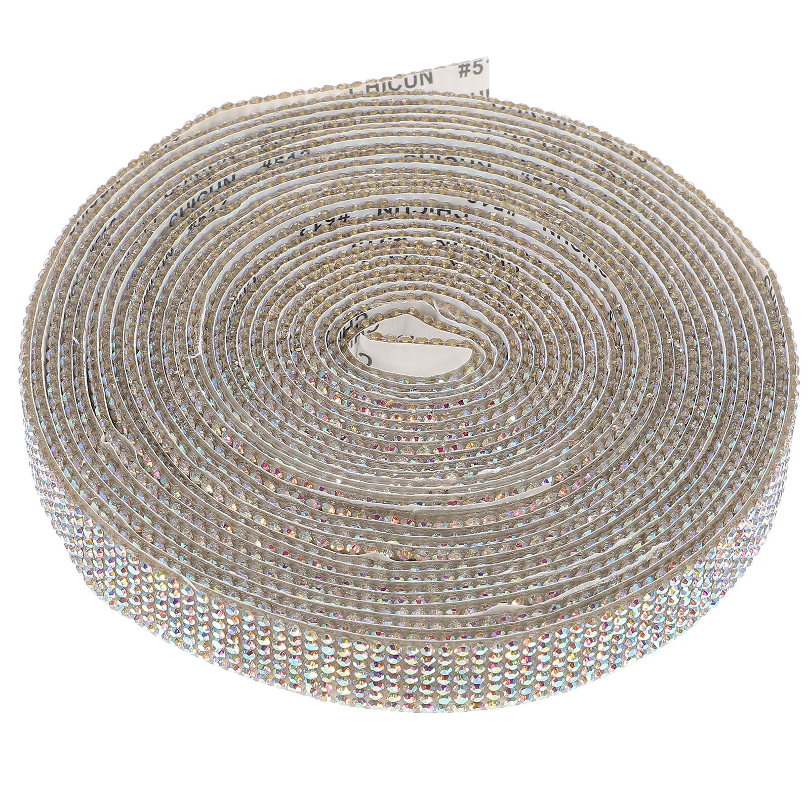 Self-Adhesive Rhinestone Strips Diamond Ribbon Sticker for DIY - White ...