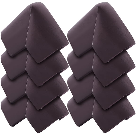 Self Adhesive Rubber Furniture Corner Guards Table Corner Protector Coconut Brown 56~59x56~59x23mm