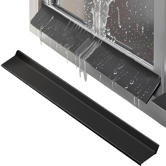 Self-Adhesive Rubber Rain Drip Guard, TGY 6.56ft Waterproof Drip Edge Protector, Weatherproof Sill Water Barrier Strip, Rain Deflector for Doors & Windows