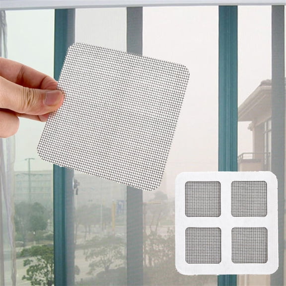 Self-Adhesive Screen Repair Patch - Fiberglass Mesh Patch for Door Window Tent Mosquito Net - 15 Pack Household Screen Hole Repair Kit for Tears Cracks Damage - Indoor Outdoor Camping Patio Garage