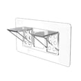 thumbnail image 1 of Self-Adhesive Shelf Brackets, No-Drill Heavy Duty L-Shaped Adhesive Shelf Support Frames, Wall-Mounted Wardrobe Partition Holder for Closet, Wardrobe, Kitchen, Super Load-Bearing(Clear,5.9x2.7"), 1 of 7
