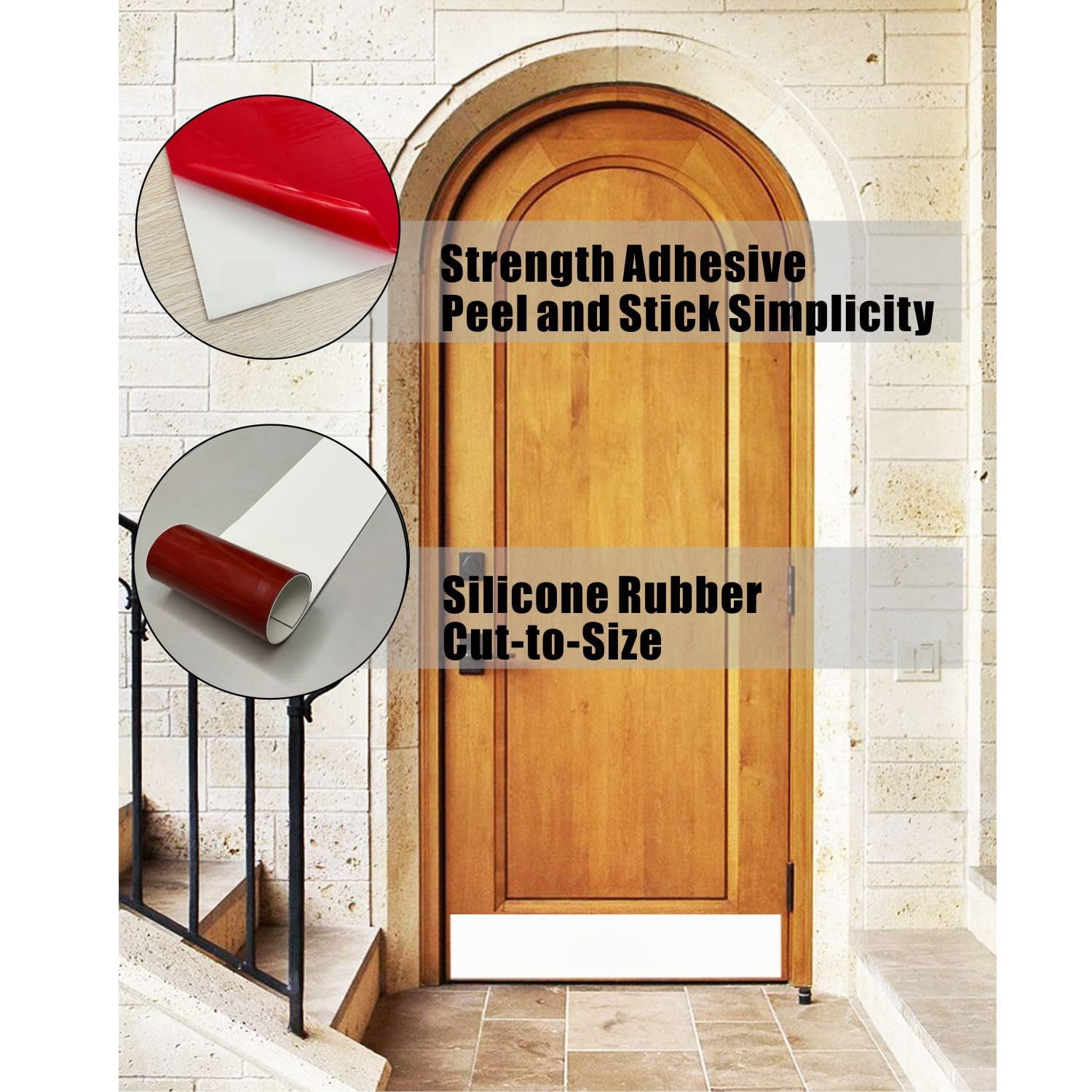 Self Adhesive Silicone Door Kick Plate White 8x30 Inch Cut-to-Size ...