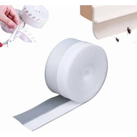Self-Adhesive Silicone Weather Stripping, 3.2 ft Door Draft Stopper for Gaps and Windows