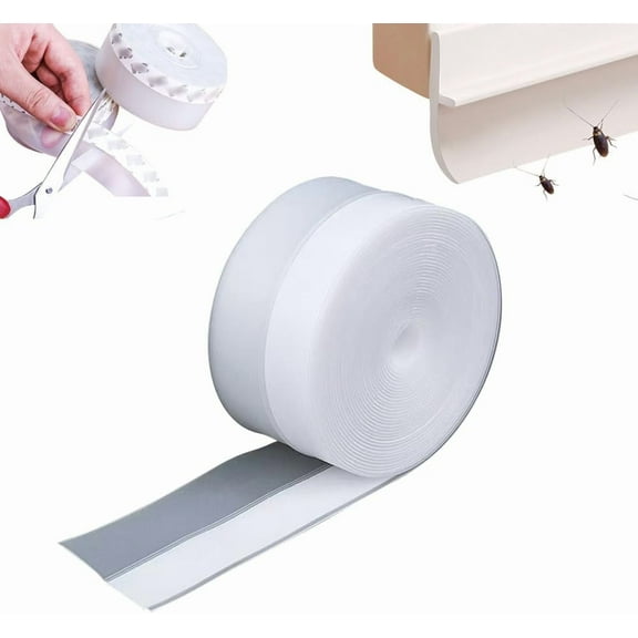 Self-Adhesive Silicone Weather Stripping, 3.2 ft Door Draft Stopper for Gaps and Windows
