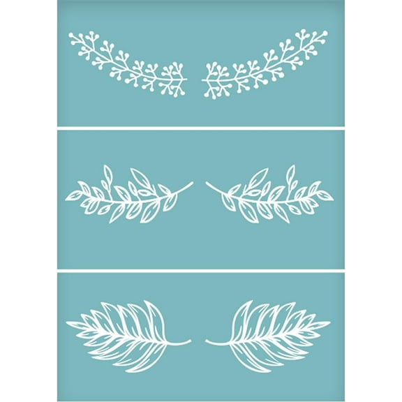 Self-Adhesive Silk Screen Printing Stencil Leaf Reusable Pattern Stencils
