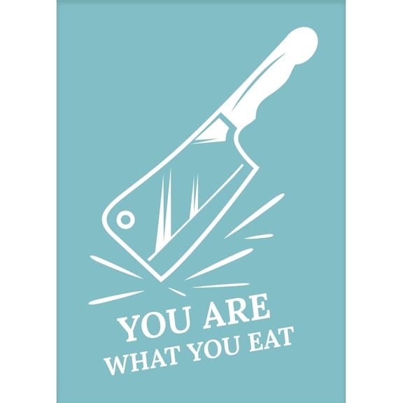 Self-Adhesive Silk Screen Printing Stencil You are What You Eat Sign Reusable Pattern Stencils